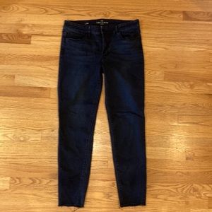 White House Black Market raw hem ankle skinny jeans